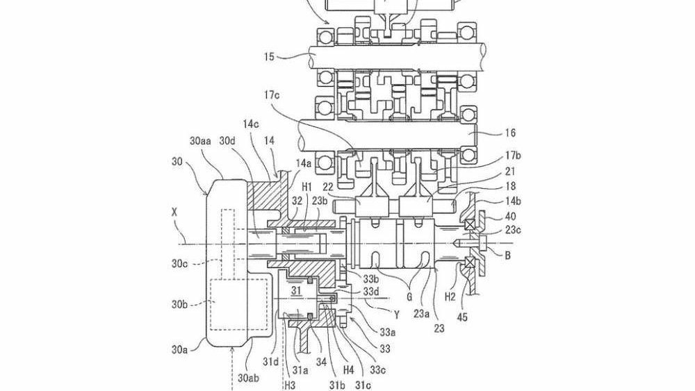 Kawasaki electric semi-auto gearbox